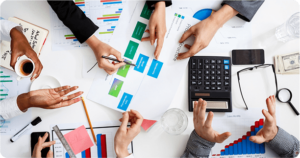 Spotkanie biznesowe dotyczące usług księgowych